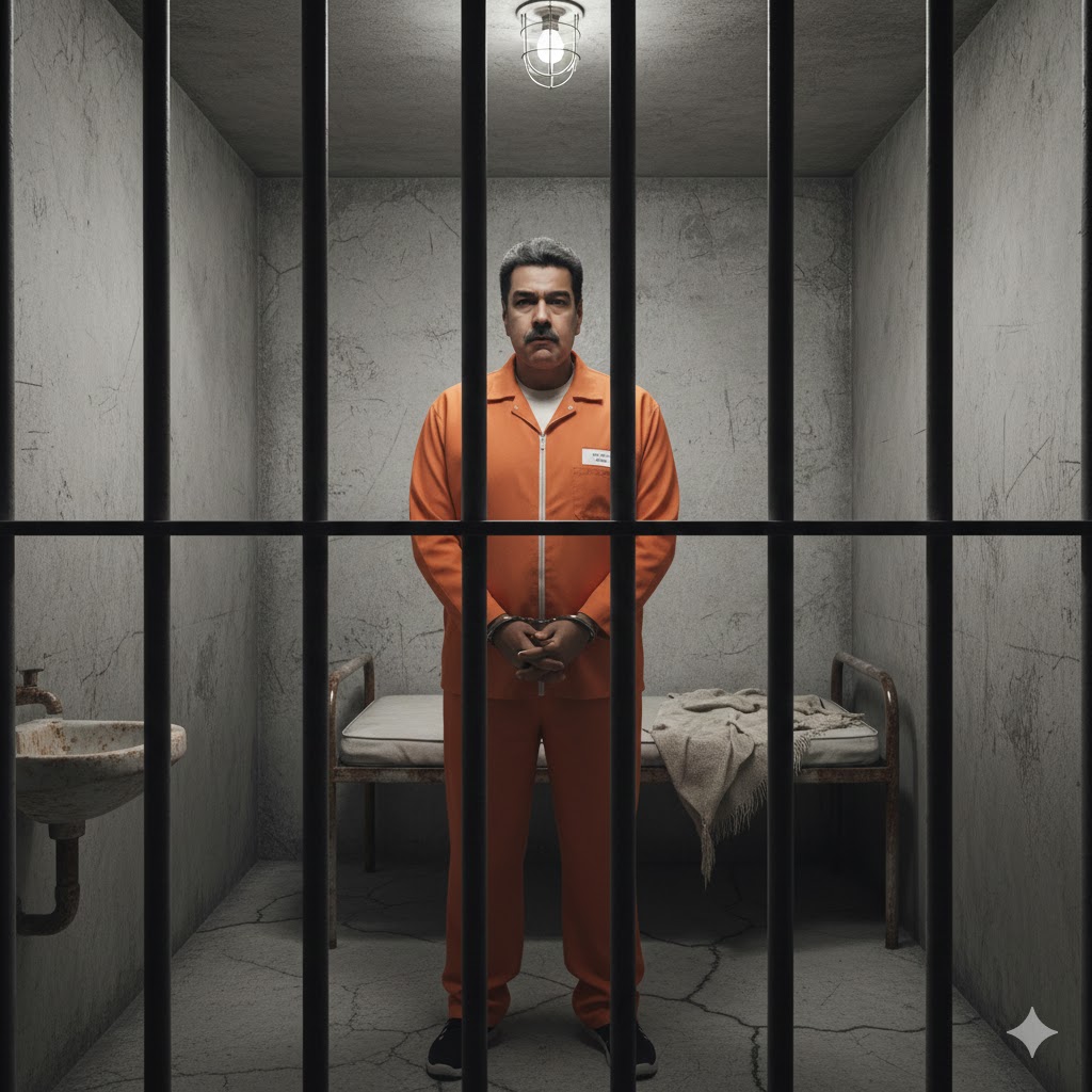 Nicolas Maduro in a jail cell